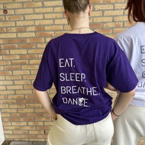 Shirt Eat Sleep Breathe Dance paars (adult)